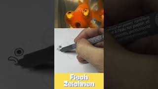 Fisch Zeichnen 🐠 shorts zeichnen tutorial draw zeichnenlernen howtodraw [upl. by Courtney]