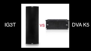 dB Technologies Ingenia IG3T vs DVA K5 line array speakers [upl. by Isyad]