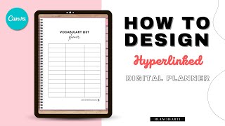 Design a Hyperlinked Digital Planner using CANVA and Google Slides  Blanche Art [upl. by Susanne79]