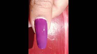 Easy double colour nail polish design at 🏠💅 nails nailart nailsdesign youtubeshorts trending [upl. by Doykos]