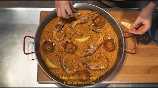 Sådan laver du paella a la Restaurant Camino med kok Marcus Thomey [upl. by Olivie]