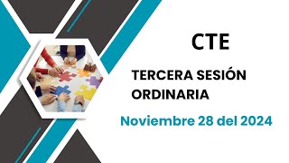 CTE Tercera sesión ordinaria Noviembre 2024 [upl. by Luana953]