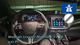 2022 Maserati Levante Modena S 30 V6 430 PS POV DRIVE WÜRZBURG TOPSPEED [upl. by Ahsrav566]