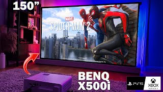 BEST Short Throw 4K Gaming Projector For Xbox  PS5  PC  BenQ X500i Review [upl. by Llenoj]