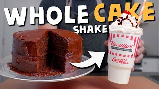 We Put A Whole Slice of Cake In A Milkshake  Portillos Cake Shake FROM SCRATCH [upl. by Alyk239]