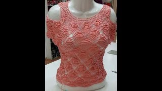 tutorial crochet blusa facil paso a pasohow to do blouse with subtitles in several lenguage [upl. by Oiramrej]