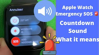 Apple Watch Emergency SOS Countdown Sound  Explanation How it soundswhat it means [upl. by Anawik]