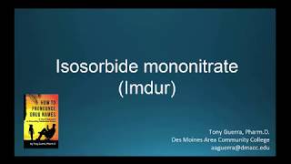 CC How to Pronounce isosorbide mononitrate Imdur Backbuilding Pharmacology [upl. by Jabin]