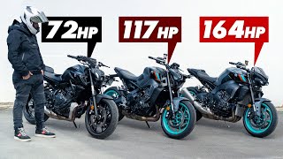 Which Yamaha MT Should You Buy 2023 MT07 vs MT09 vs MT10 [upl. by Rik]