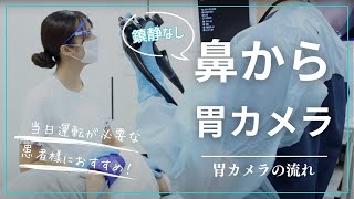 ＜鎮静なし・鼻から＞胃カメラの流れ 運転が必要な患者様向け【かがみ消化器内科クリニック｜GIF1200N・EVISX1｜TXI・NBI】 [upl. by Philomena]