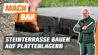 Terrassenplatten verlegen auf Plattenlagern  OBI [upl. by Jerrol]