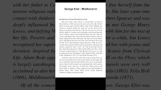 Middlemarch by George EliotSummaryviral summary notes shorts [upl. by Merla397]