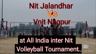 Nit Jalandhar Vs Vnit Nagpur at All India inter nit Volleyball Tournament 2024 at nit Kurukshetra [upl. by Nauqyaj]