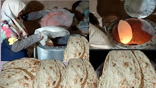 Oily bread fresh and tasty Iranian tandoori bread Baking oven bread In the old style [upl. by Herby]