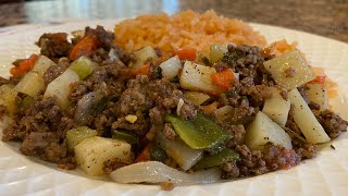 Picadillo de carne molida [upl. by Ora]