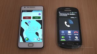 Over the Horizon Incoming call amp Outgoing call at the Same Time Samsung Galaxy S2 Android 11S3 mini [upl. by Anelrahs878]