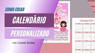 Como fazer um calendário no Corel Draw [upl. by Iene]