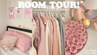 ROOM TOUR ✧˚ ༘ ⋆｡♡˚  pink coquette room 🎀🩰🦢🕯️ [upl. by Herbie13]