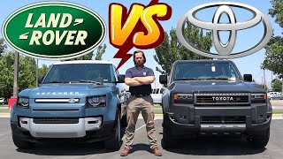 Can Toyota Beat Land Rover 2025 Defender vs Land Cruiser [upl. by Inar44]