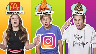 INSTAGRAM FILTERS Decide What I Eat for 24 HOURS DOUBLE DATE CHALLENGE 🍔🥰  Walker Bryant [upl. by Eastlake]