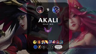 Akali Mid vs Ahri  EUW Master Patch 146 [upl. by Ynnek930]