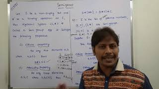 SEMIGROUP IN DISCRETE MATHEMATICS  ALGEBRAIC STRUCTURE  DISCRETE MATHEMATICS  GROUP THEORY [upl. by Ludovika747]