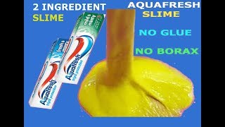 Aquafresh Toothpaste Slime with Sugar  Without Glue No Borax 2 Ingredients Toothpaste Slime [upl. by Weatherby511]