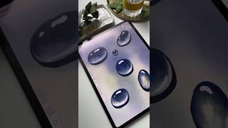 Drawing Process in Procreate  Digital Watercolor Water Drops shorts procreate tutorial [upl. by Kroll]