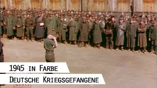 Deutsche Kriegsgefangene 1945 in Farbe [upl. by Eterg]