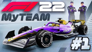 F1 22 MY TEAM CAREER PART 1 Creating a F1 Team Hiring a NEW Team mate amp First Race [upl. by Swagerty80]