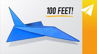 How to Make the BEST Jet Paper Airplane that Flies Really Far — Over 100 Feet — Relatively Easy [upl. by Romola]