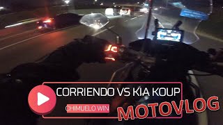 CORRIENDO VS KIA KOUP MOTOVLOG EN LA ZONTES T310 [upl. by Olimreh]