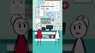 Night Shift Nurse Life Toxic Work Culture in Healthcare animation funnyvideo gplus comedy [upl. by Kattie568]