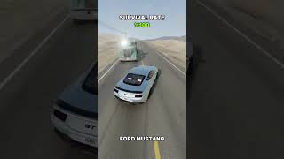 Chance of Survival with Different Vehicles car beamngdrive crash [upl. by Odnalo]