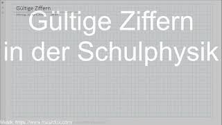 Gültige Ziffern in der Schulphysik [upl. by Sheley]