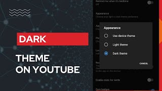 how to on dark theme in youtube [upl. by Copeland707]