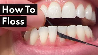 Dental Hygienist TEACHES How To Floss [upl. by Ylrbmik]