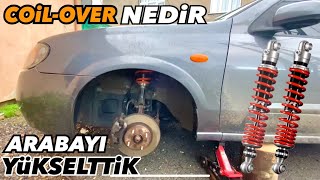 ARABAYI YÜKSELTTİK  Coilover Amortisör nedir  araba nasıl yükseltilir [upl. by Ketchan]