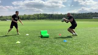 Netani Talei Fiji Rugby and Karl Dickson show us a rugby drill to help with your offload [upl. by Neomah249]