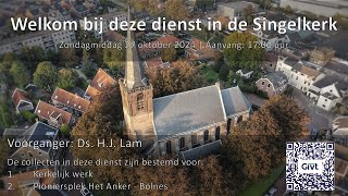 20241027  Zondagmiddagdienst Ds HJ Lam [upl. by Enohpets]