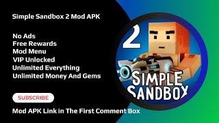 Simple Sandbox 2 Mod APK 1831 VIP Unlocked Unlimited Money And Gems [upl. by Nlocnil]