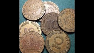 Germany 10 Pfennig Coins 1949 [upl. by Ronym]