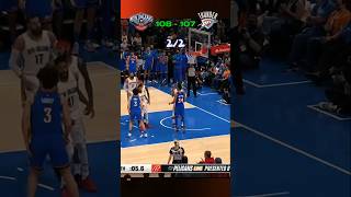 Pelicans vs OKC Thunder WILD Ending 🔥😱 short nba lebronjames stephencurry [upl. by Anneirda]