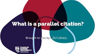 What is a parallel citation CDU Law Students [upl. by Sajovich]