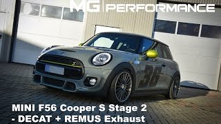 MGPerformance  F56 Cooper S  Stage 2  Decat  Extrem Exhaust [upl. by Auqinehs675]