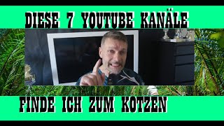 Diese 7 YouTube Kanäle finde ich zum kotzen  Sieben Kanäle die ich nicht mag [upl. by Adnarom]