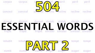 504 English essential words part 2  English geek  English for IELTS exam [upl. by Dorthea]