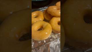 Homemade glazed donuts charmfarm glazeddonuts mrssoutherncharmhomestead lethercook [upl. by Durkee270]