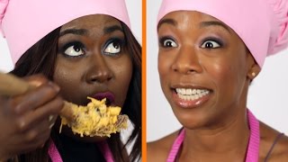 Danielle Brooks amp Samira Wiley Make Orange and Black Mac amp Cheese [upl. by Sid]