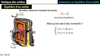 statique des solides3 PRINCIPE FONDAMENTALE DE LA STATIQUE PFS [upl. by Yael]